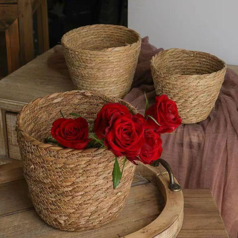 Rattan Plant Basket - Cesto in Rattan per Fiori, Vaso