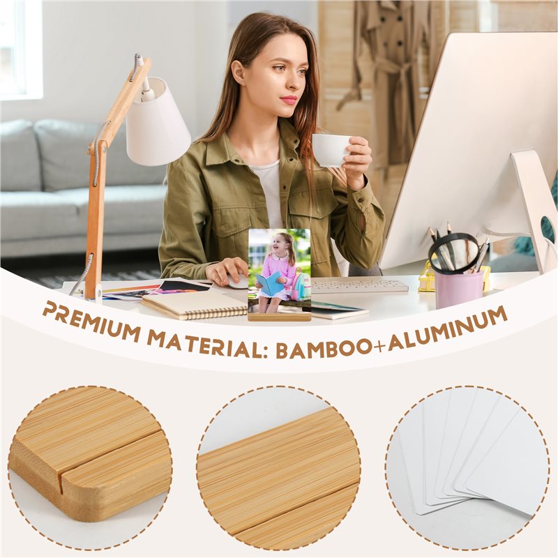 Bamboo Photo Frame - Set di 6 Cornici per Foto