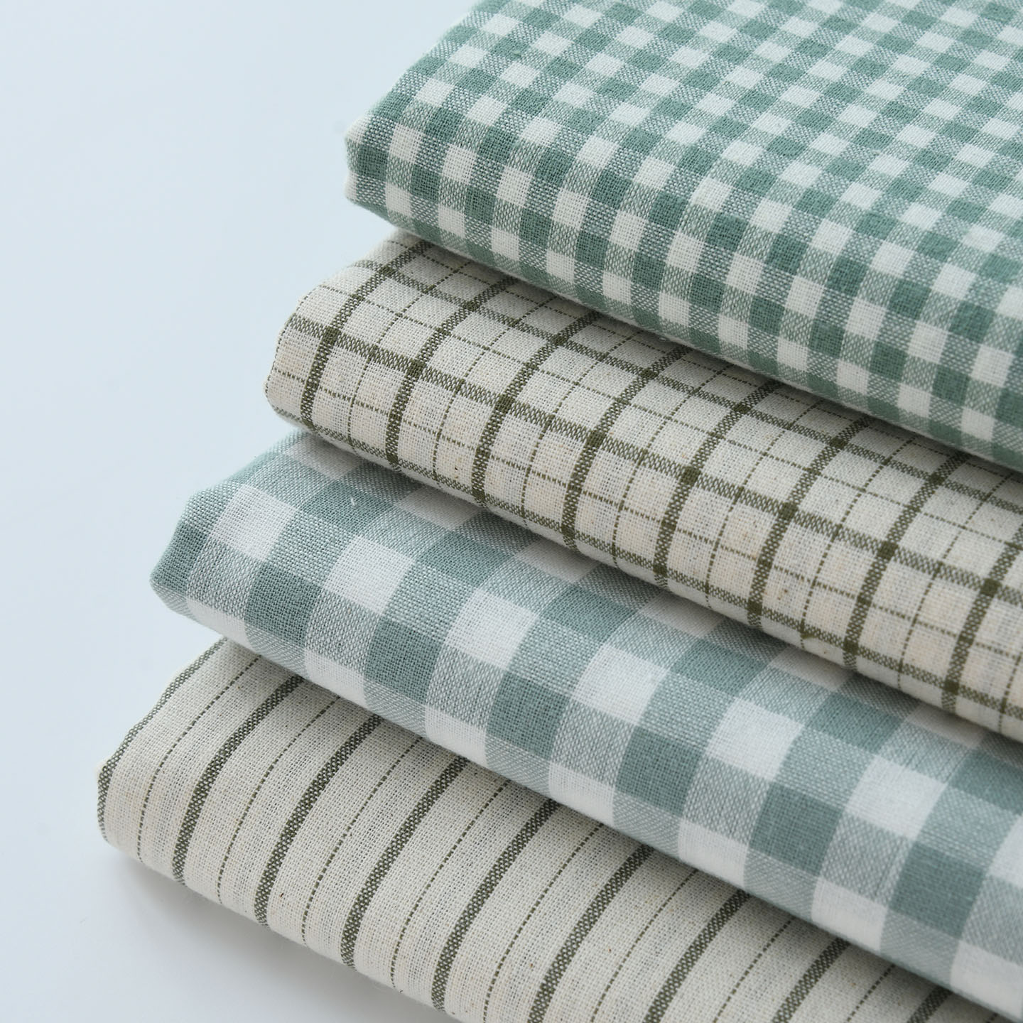 Linen Table Runner - Tessuto Vintage Verde in Finto Lino