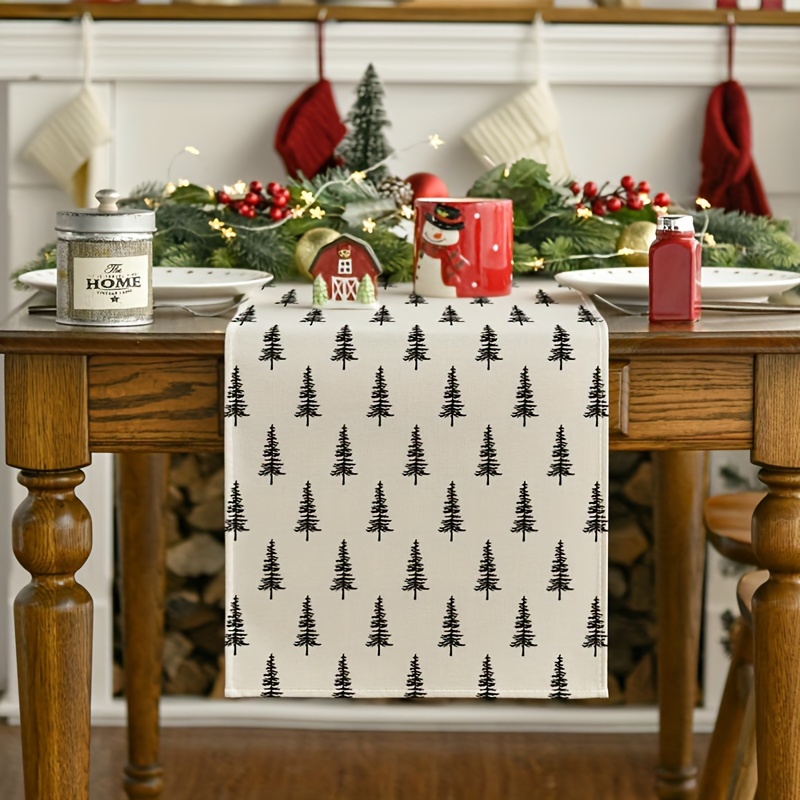 Linen Table Runner - Runner da tavolo semplice per albero