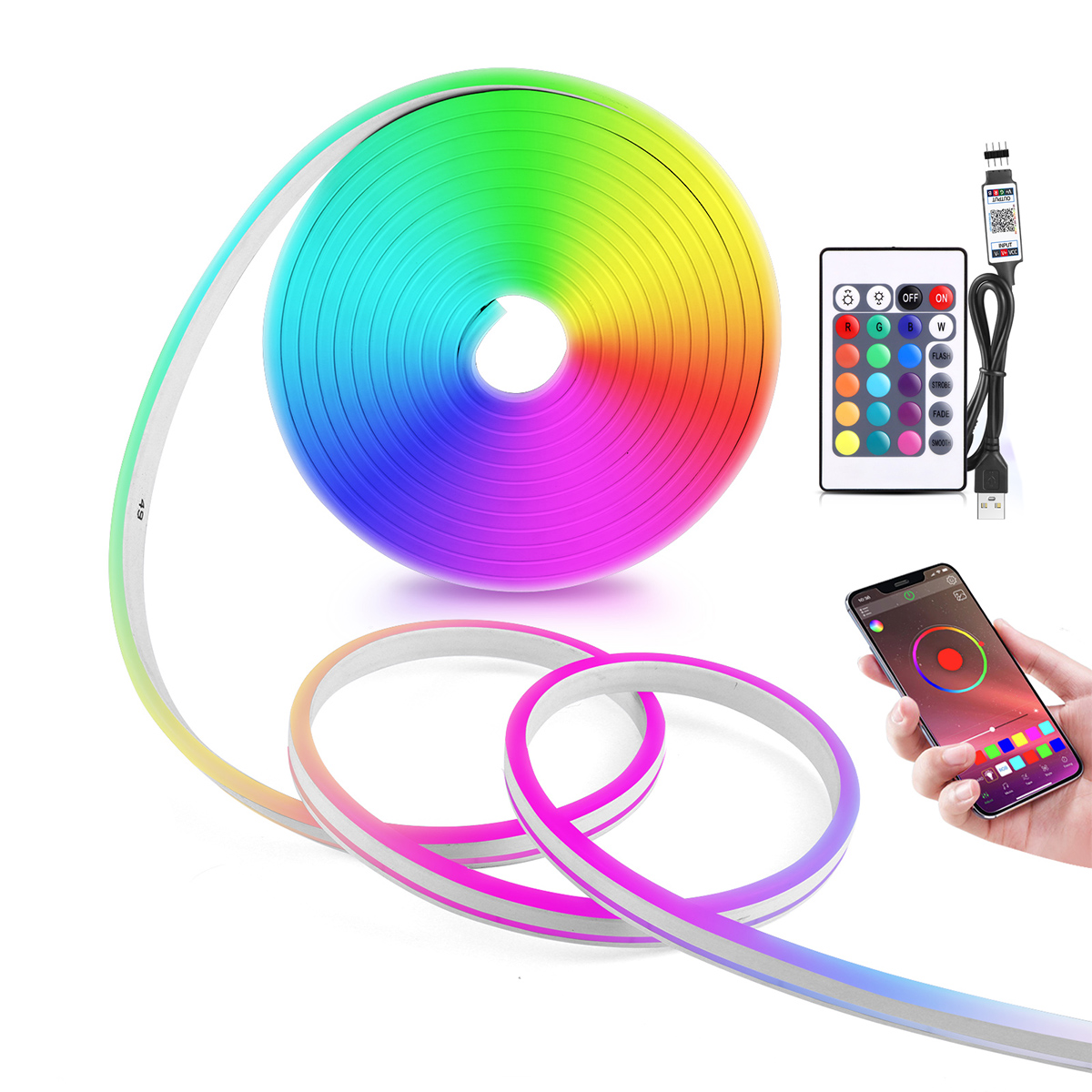 Home Decor Free App - Striscia LED al neon RGB USB