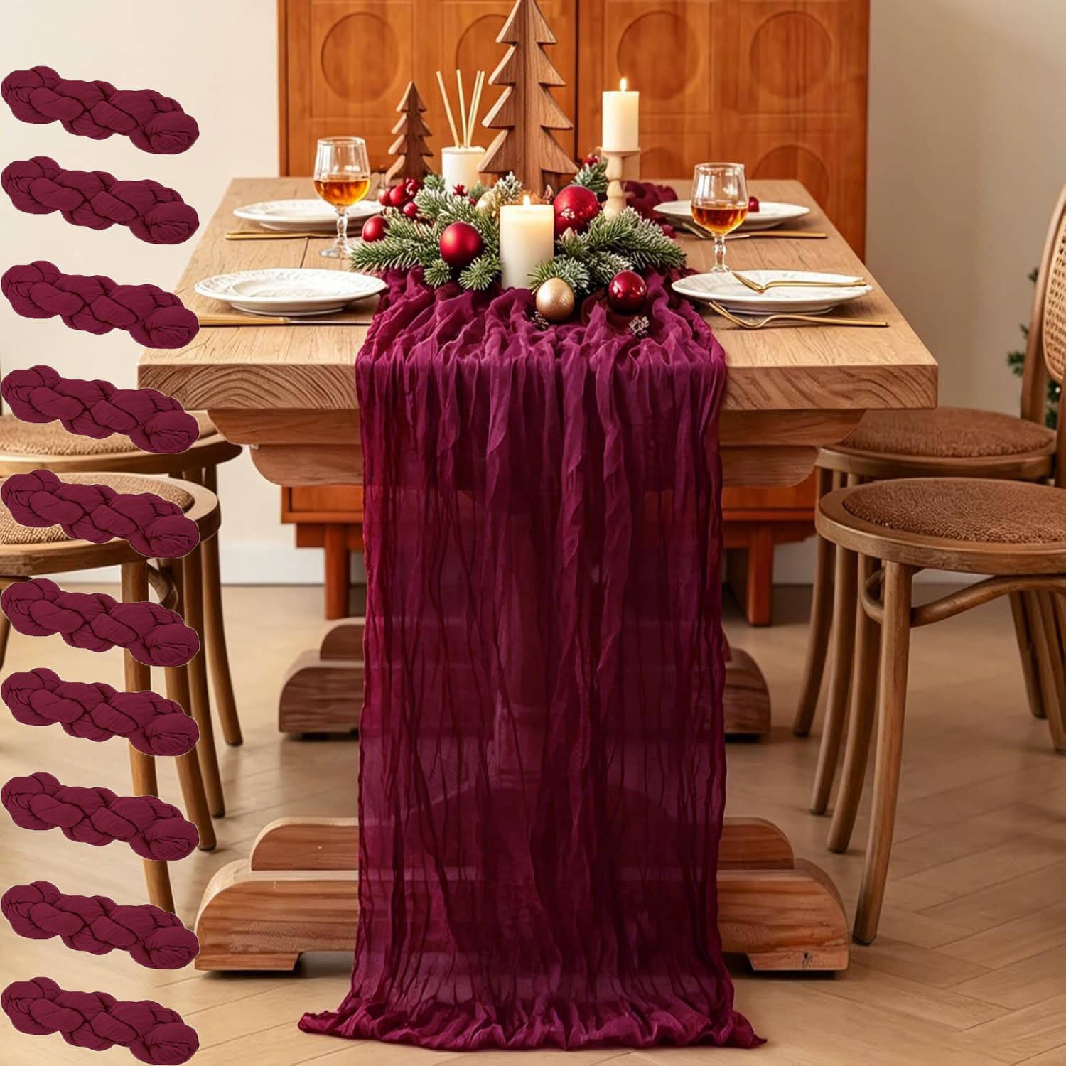 Linen Table Runner - Set di 10 Runner da Tavola