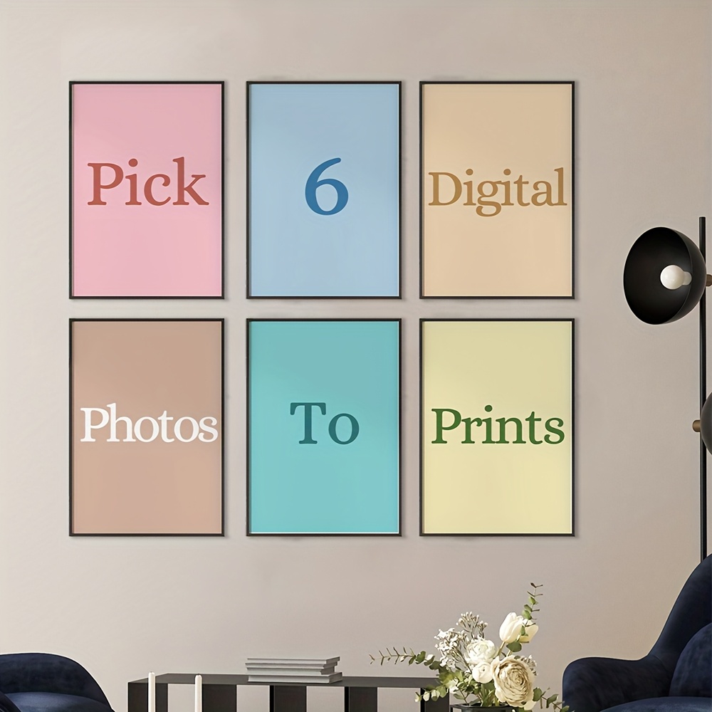 Home Decor Theme - Set di 6 Stampe Personalizzate su