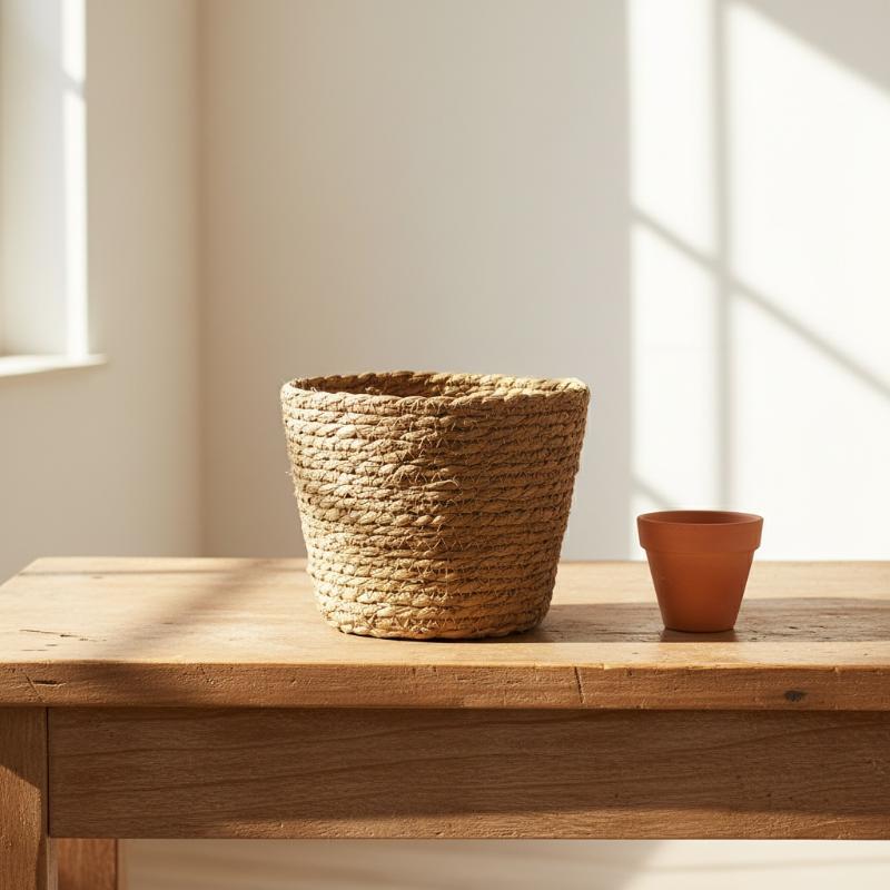 Cesto in Rattan per Fiori, Vas - Rattan Plant Basket recensione e prezzo