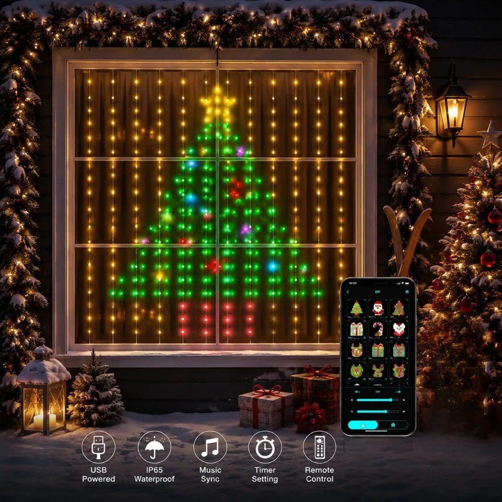 Luci a tenda LED con pixel, co - Home Decor Free App recensione e prezzo