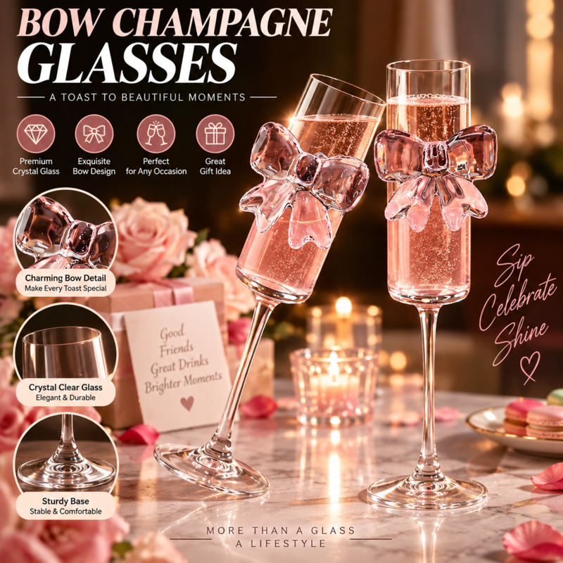 Flute da Champagne con Fiocco, - Home Decor Y2K recensione e prezzo