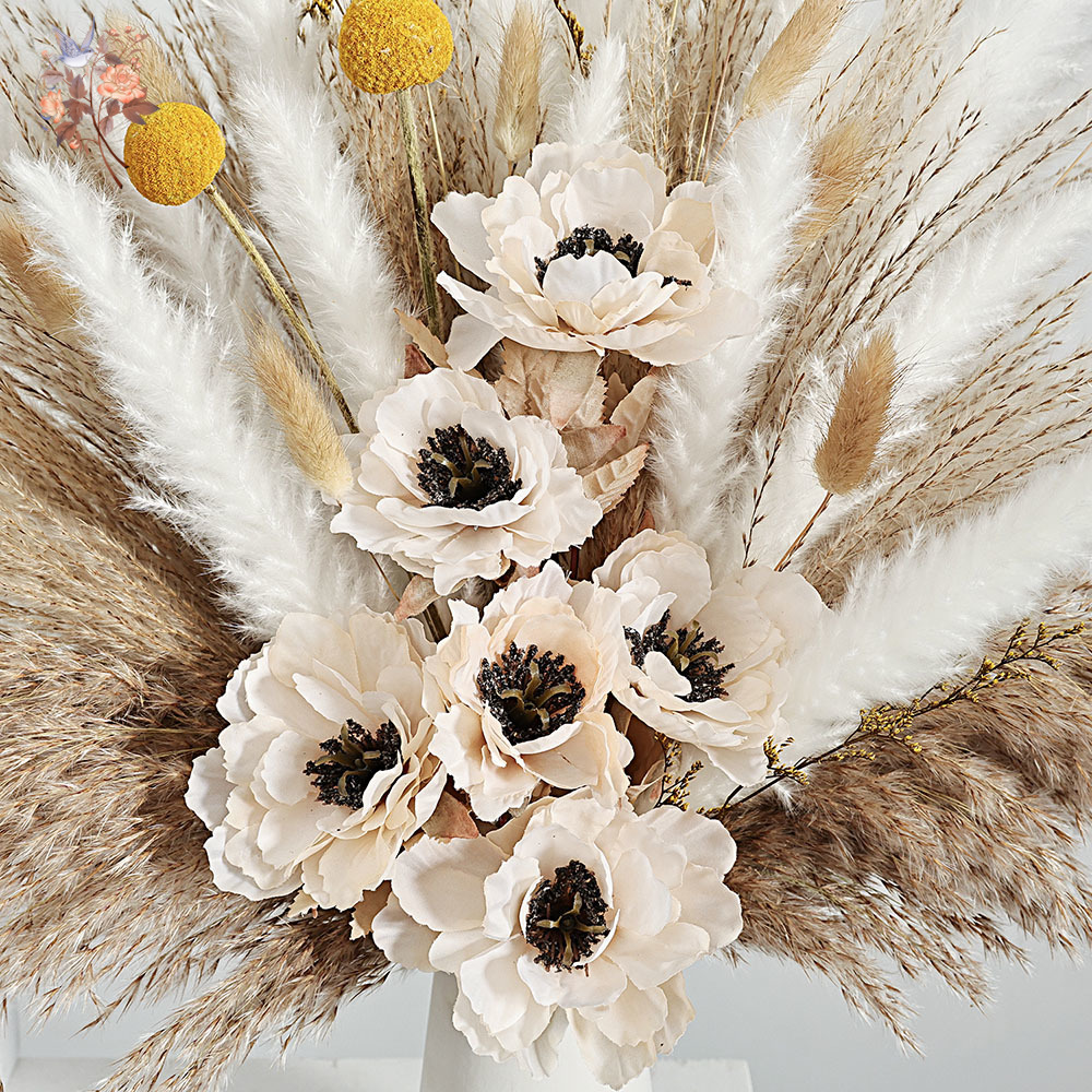 55 pezzi bouquet di fiori arti - Pampas Grass Decor recensione e prezzo