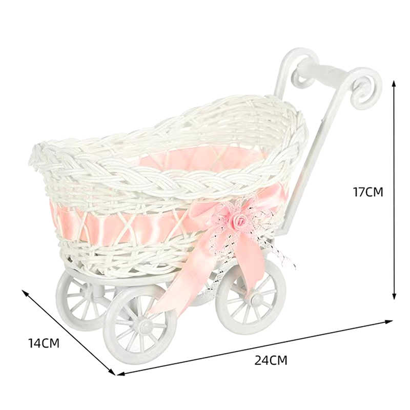 1 pz cestino carrello per bamb - Rattan Plant Basket recensione e prezzo